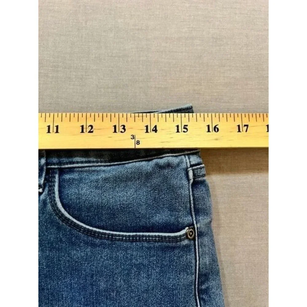 NYDJ Alina Leggings Pants‎ Womens 6 Blue Denim Belted Pockets 32x29. - Picture 12 of 13